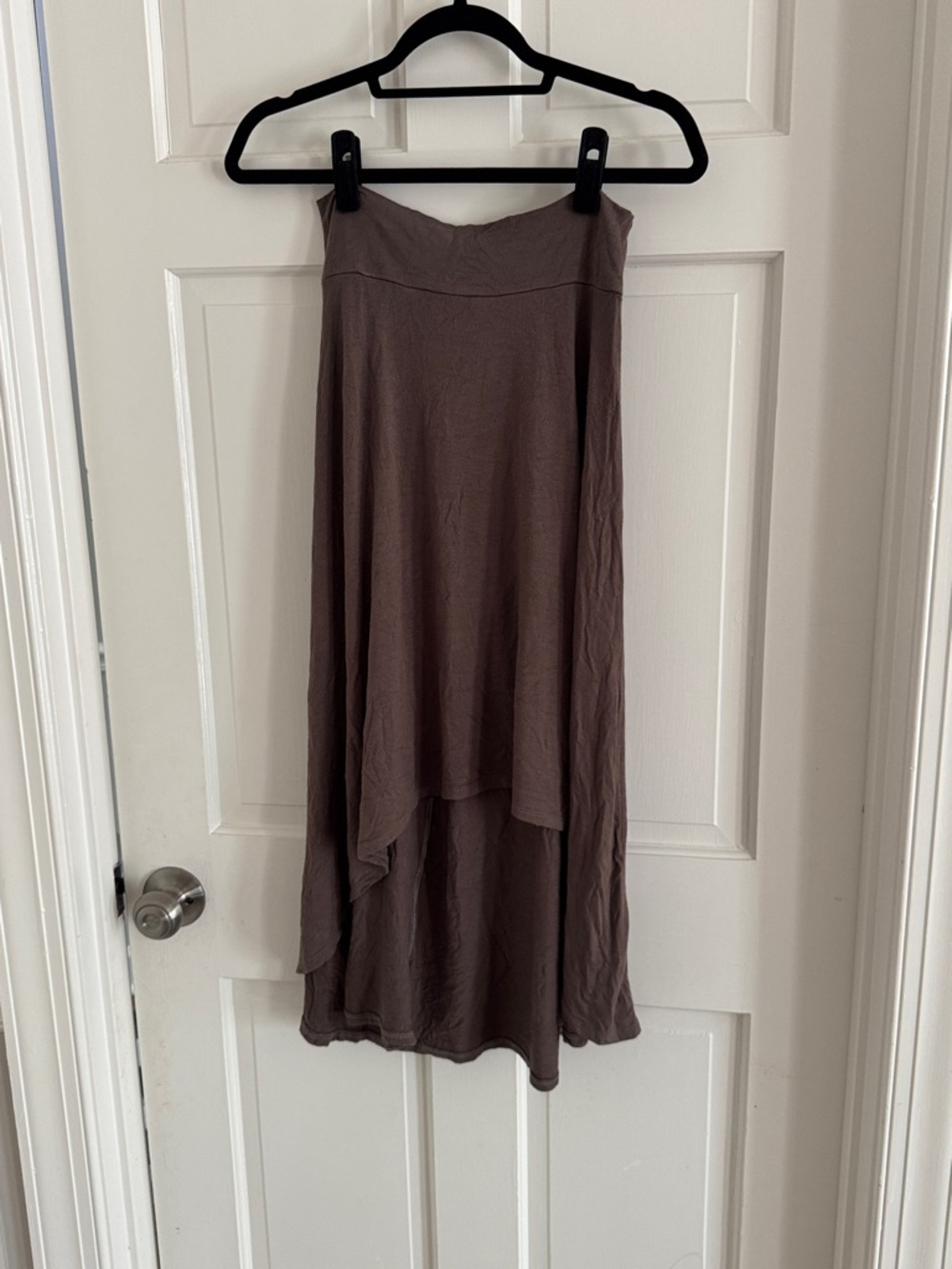 Rolla Coster High-Low Skirt in Taupe Brown